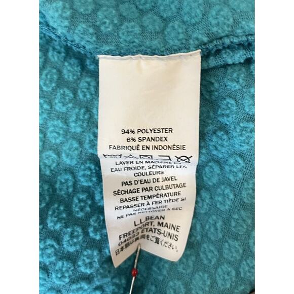 L.L. Bean Adventure Grid Blue Half-Zip Polyester Pullover Thumb Slot Size L Reg - Picture 12 of 15